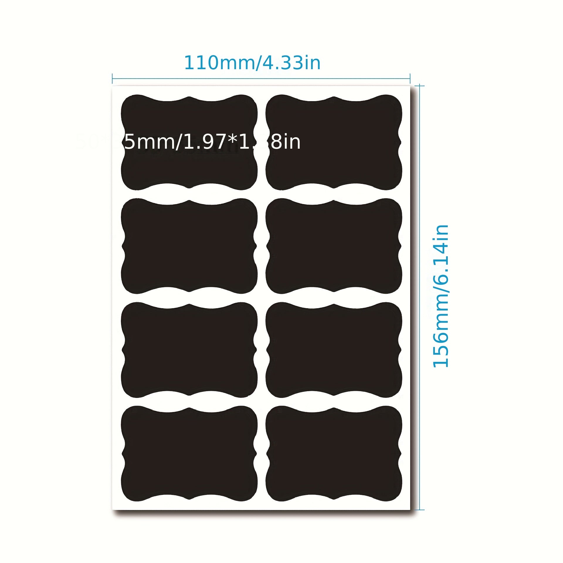 40pcs Kitchen PVC Label Stickers Erasable Reusable