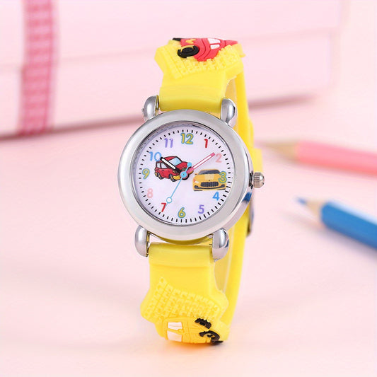 Teen Car Print Dial Quartz Watch For Gift Daily Life