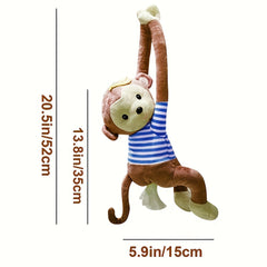 Monkey Plush Tissue Holder Hanging Pouch Cartoon Animals Paper Storage