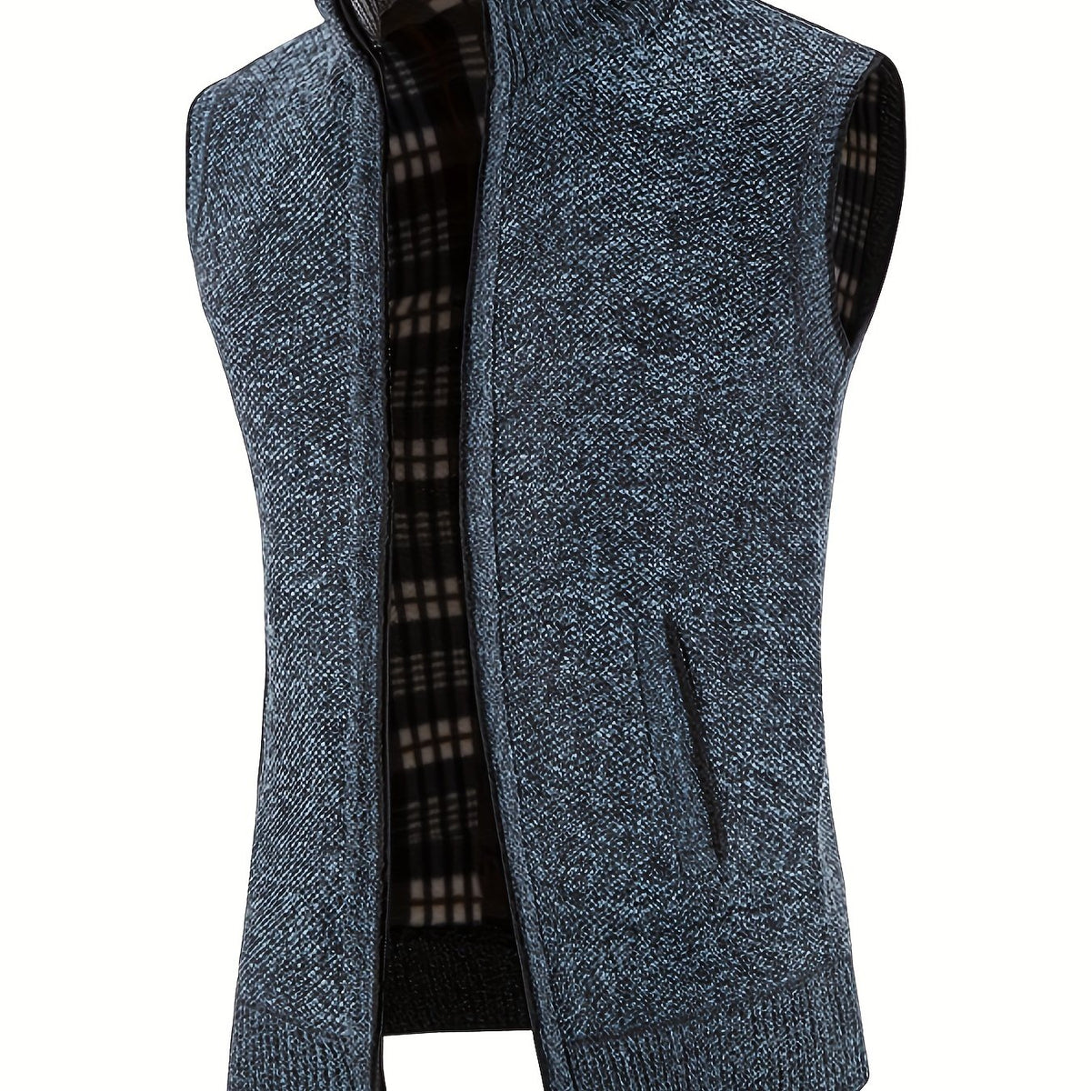 Knitted Sleeveless Cardigan Sweaters Men's Vests for Fall Winter