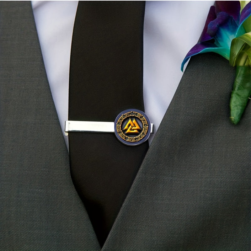 Viking Norse Tie Clip Cufflinks And Tie Clip Glass Image Men Gift