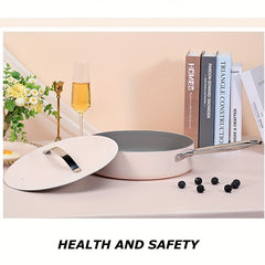Non stick Pot Flat Bottom Deep Frying Wok With Lid