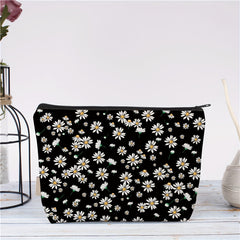 Daisy Makeup Bag Organizer Large Capacity Canvas Travel Toiletry Bag