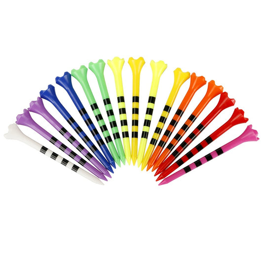 50pcs Mixed Plastic Golf Tee Reduce Friction & Side Spin Golf Reusable
