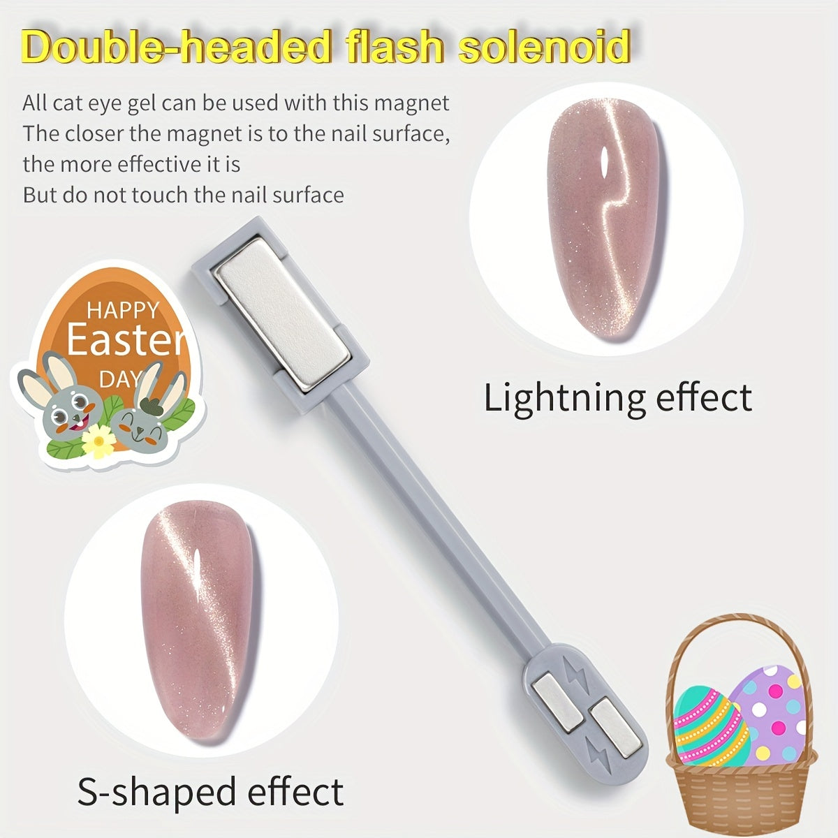 YADADA Nail Magnet Tool Cat Eye Magnet For Nails Dual Ended Magnetic Stick