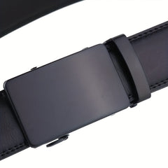 2pcs Men's Belt PU Ratchet Casual Belt Cut To Exact Fit