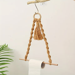 Boho Wooden Ring Tassel Storage Hanging Rack 30x30cm