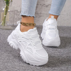 Women's Preppy Heighten Chunky Sneakers Non Slip Casual Running Shoes