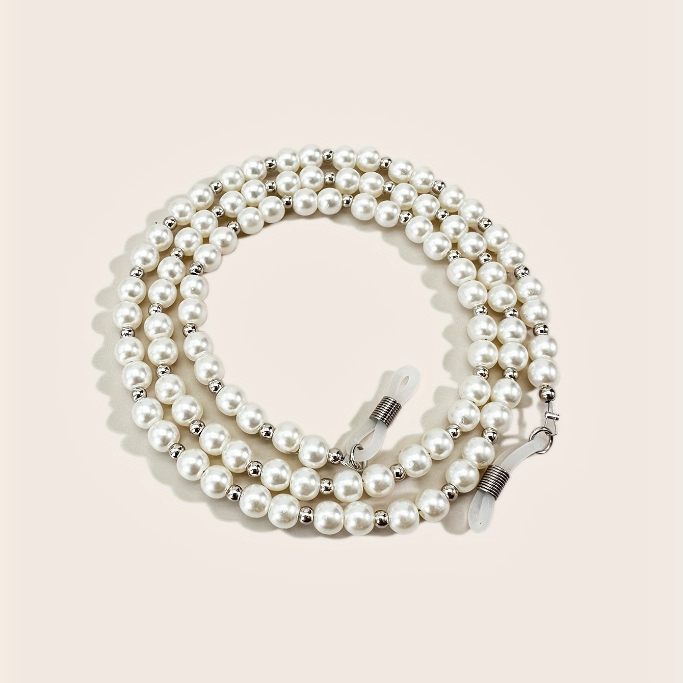 Faux Pearl Glasses Chain Anti Slip Lanyard Strap Stylish Face Cover