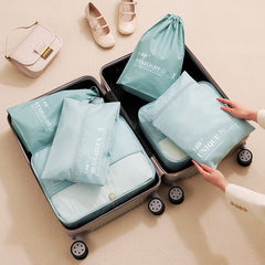 6pc Travel Storage Bag Set Luggage Sorting Clothing Organizer