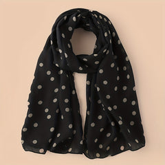 Polka Dot Chiffon Scarf Solid Shawl Head Wrap