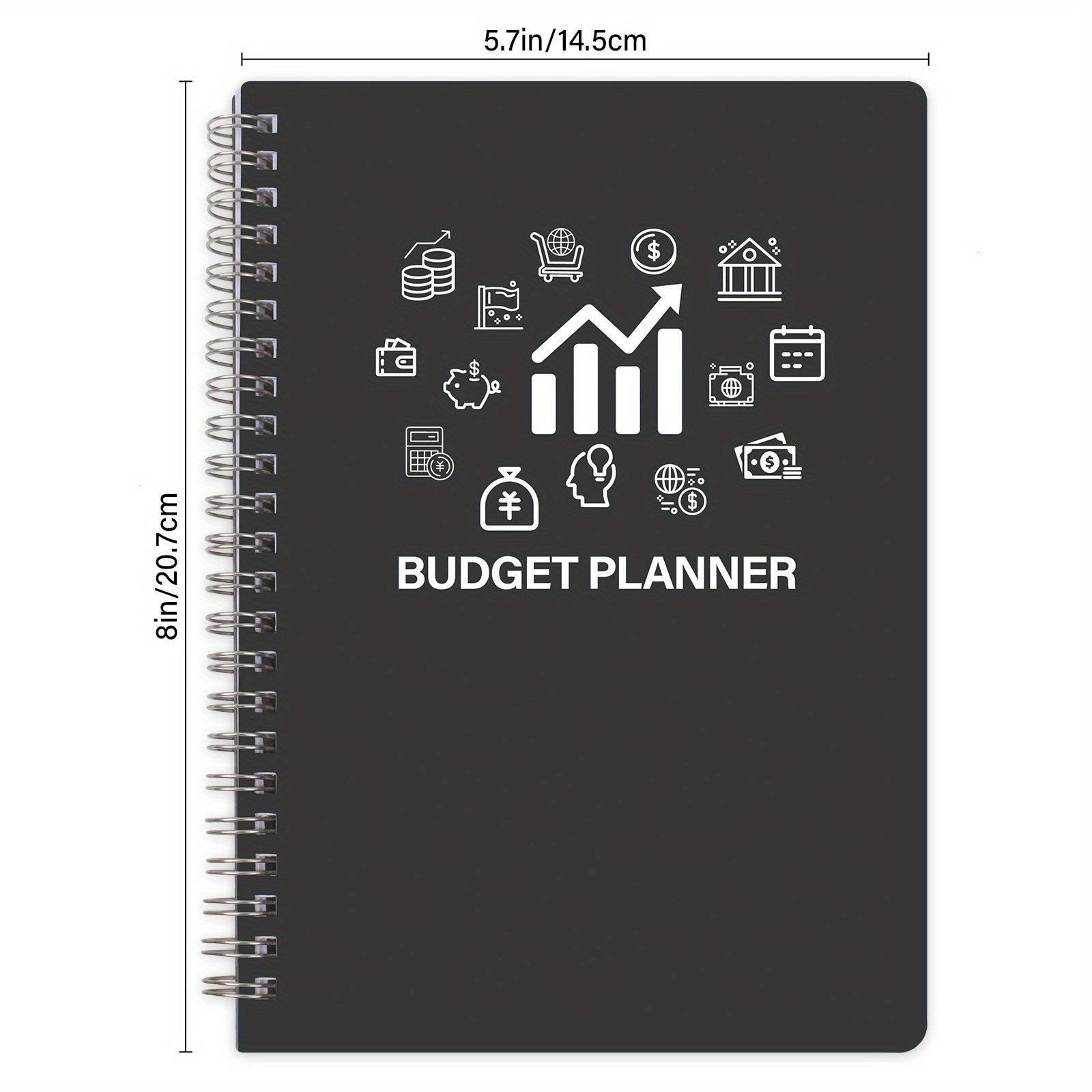 BUBU Budget Planner Monthly Finance Organizer - Undated Expense Tracker Notebook