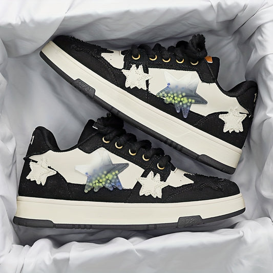 Women's Star Patched Leisure Skate Shoes Anti slip Platform Sports Shoes