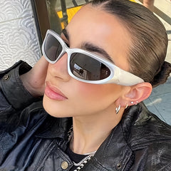 Y2K Wrap Around Sunglasses Vintage Punk Style Outdoor Shield Eyewear