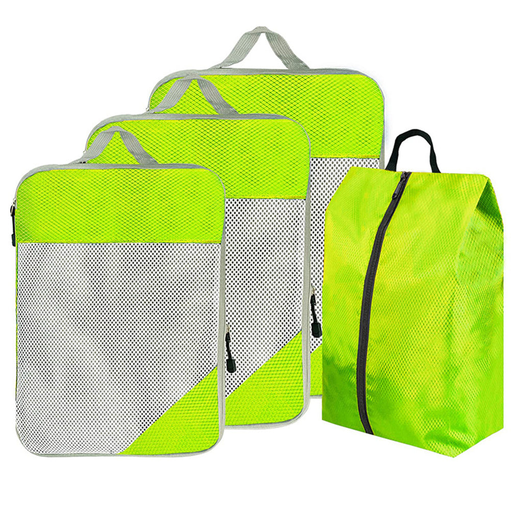4pcs Travel Packing Cubes Compressible Storage Bags Organizers
