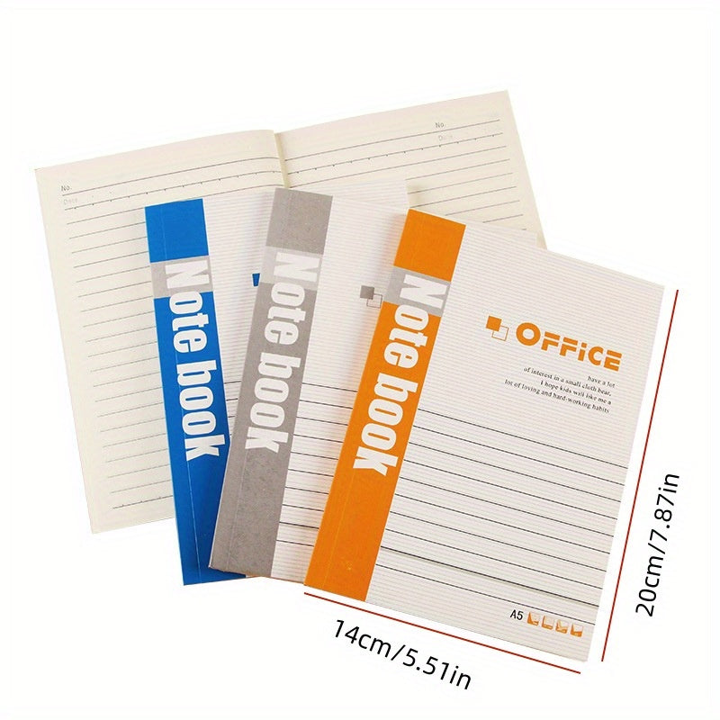30 A5 Notebooks, 58 Pages, Assorted Colors, Lined, Students, School & Office