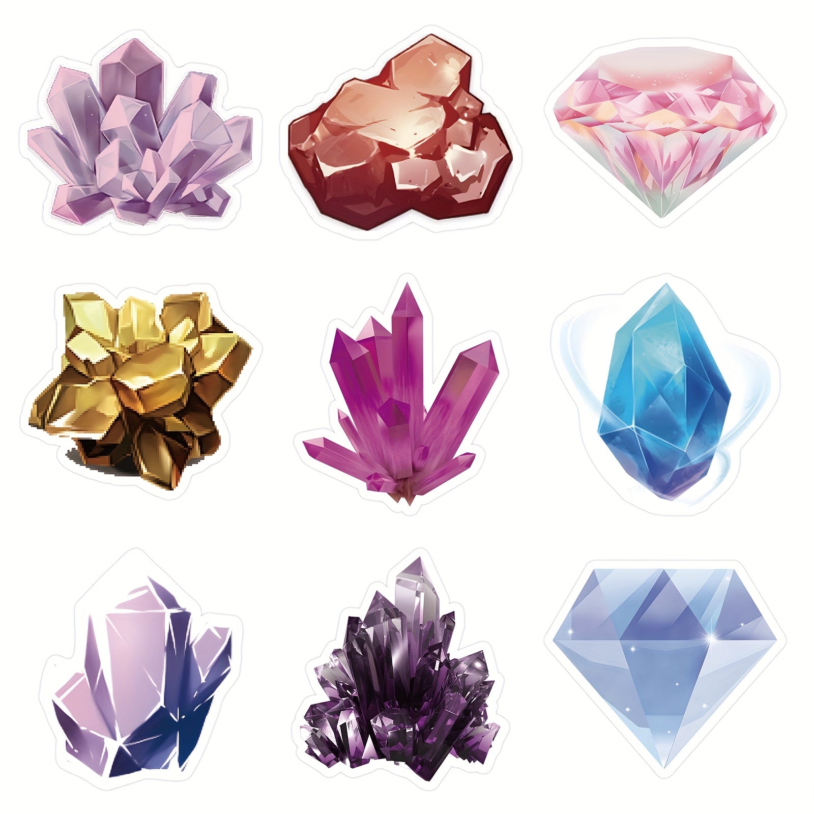 60pcs Crystal Stickers for Water Bottles Laptops Mobile Phones