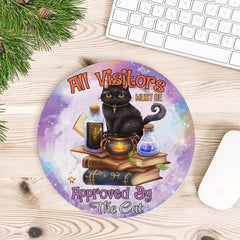 Cat Gaming Mouse Pad Round Mousepad Non slip Rubber Mouse Mat