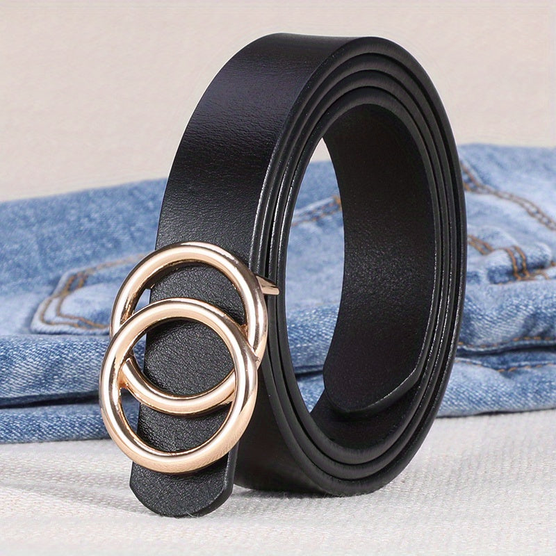  Double O Ring Buckle Belt for Women