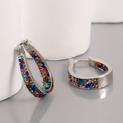 Multicolor Zircon Horseshoe Earrings Wedding Party Accessories