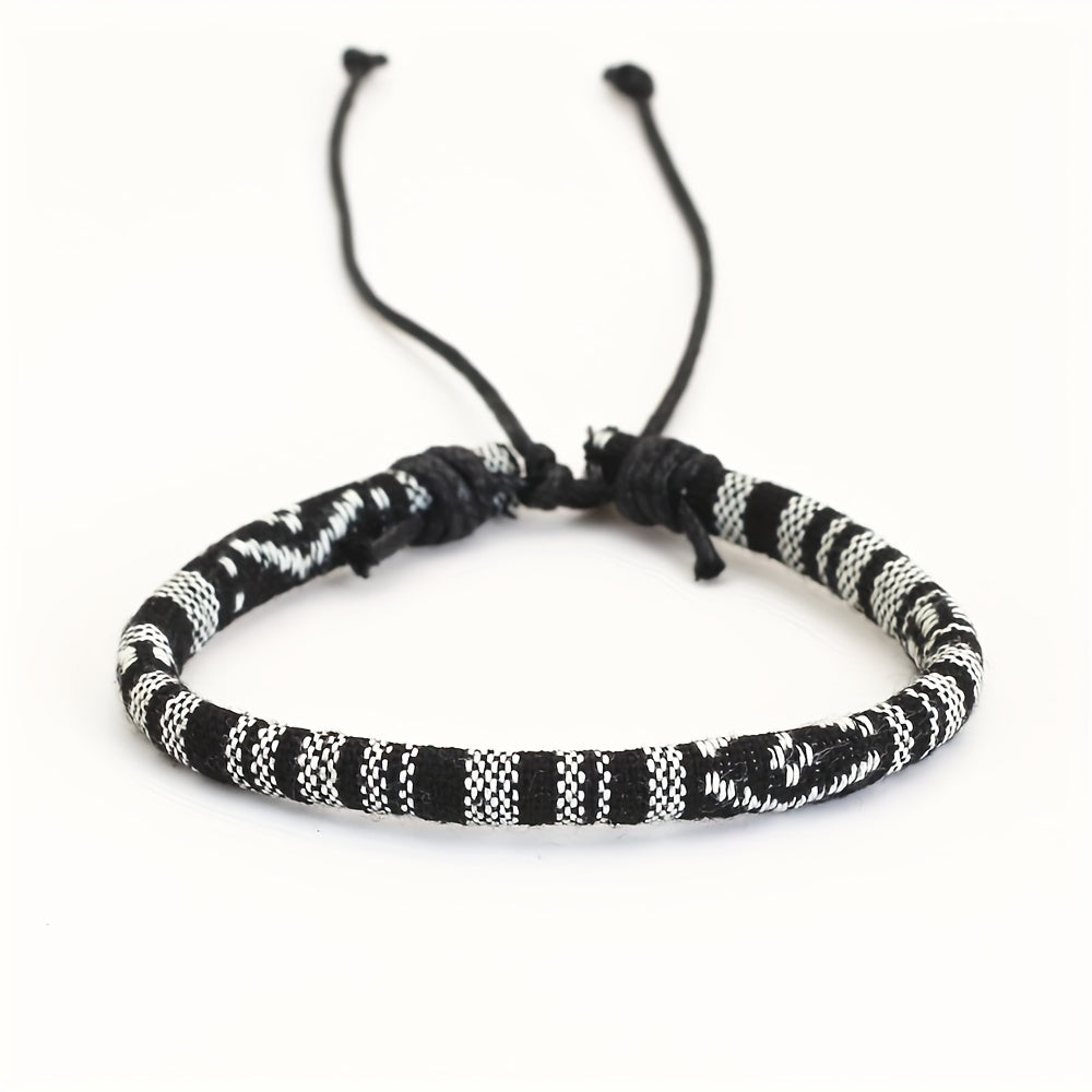 Ethnic Style Pattern Printing Woven Bracelet Men's Novelty Casual Gift Jewelry