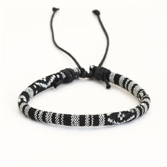 Ethnic Style Pattern Printing Woven Bracelet Men's Novelty Casual Gift Jewelry