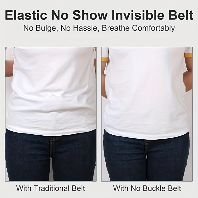 4pcs Elastic Stretch Belts No Buckle Set