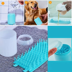 Portable Dog Paw Cleaner Soft Bristle Pet Cleaning Brush