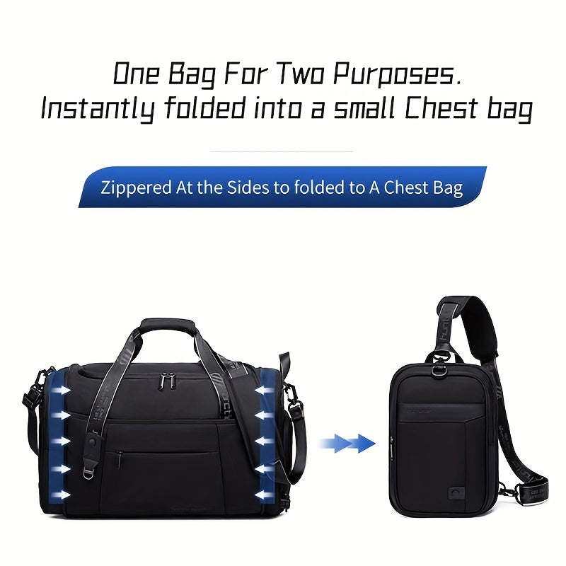 Waterproof Sports Bag with Shoes Compartment - Fitness Duffel