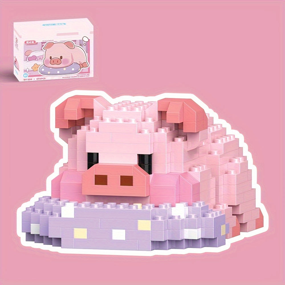 Animal Building Blocks Pig Model Assembled Toy