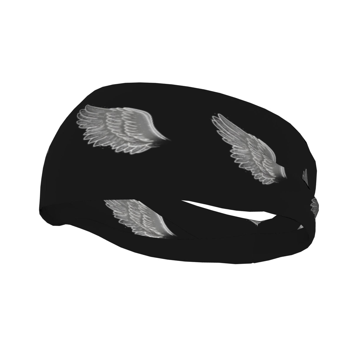 Unisex Sports Headband with Wing Sweat Wicking Polyester