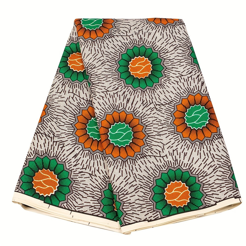 African Wax Printed Polyester Fabric Traditional Ankara Fabric 5.49m