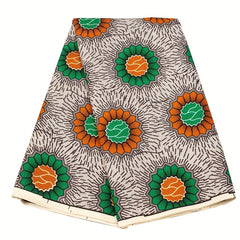 African Wax Printed Polyester Fabric Traditional Ankara Fabric 5.49m