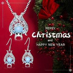 Bat Glow-in-the-Dark Jewelry Set Halloween Gift for Women