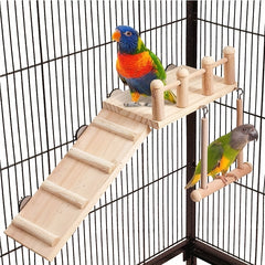 Bird Platform Swing & Climbing Ladder Set - Fun Pet Bird Toy