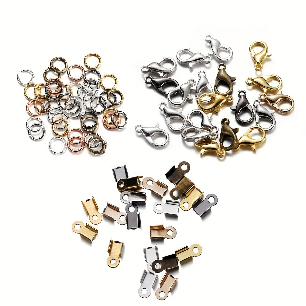 80Pcs Alloy Lobster Clasp Jump Rings Set for DIY Jewelry