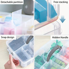 3 Tier 18 Grid Stackable Compartment Plastic Storage Box