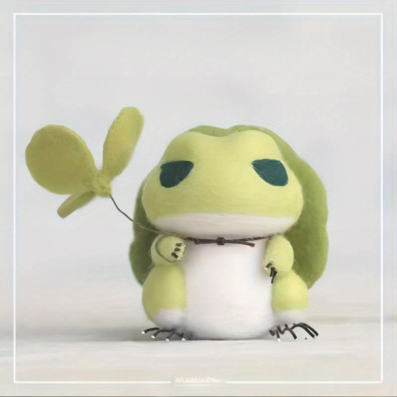 Traveling Frog Wool Felt DIY Material Package with Keychain