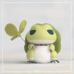 Traveling Frog Wool Felt DIY Material Package with Keychain