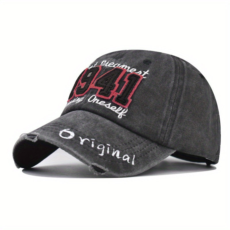 Embroidered Washed Baseball Cap Vintage Skateboard Cap Sun Hat