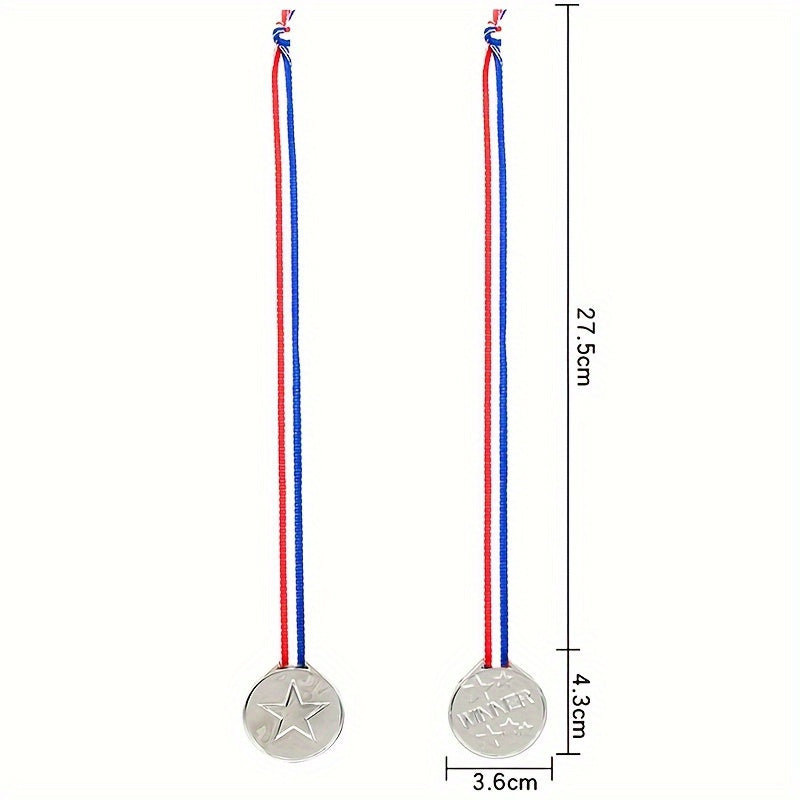 10pc Plastic Winner Award Medals Olympic Style