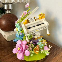 Eternal Flower Piano Building Blocks Set - Creative DIY for Valentine's Birthday