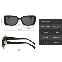 Vintage Oversized Square Sunglasses Women Sun Protection Lenses