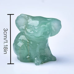 Crystal Carved Koala Stone For Healing Home Decor