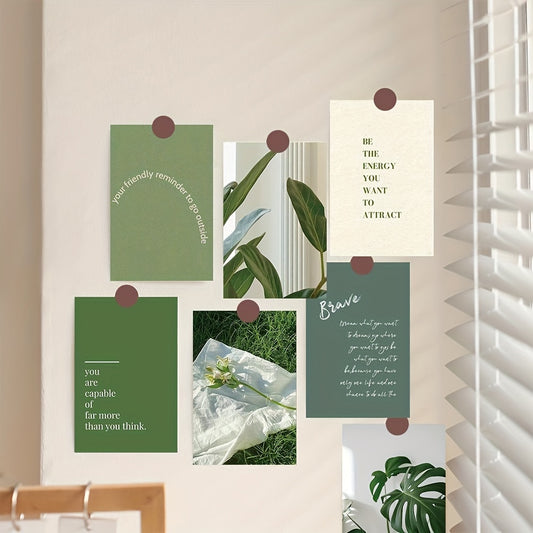 10pcs Green Plant Landscape Postcards Room Wall Decoration