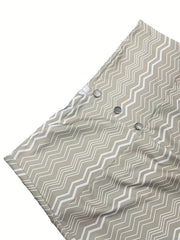  Chevron Print High Rise Flared Leg Trousers