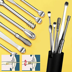 7Pcs Ear Cleaning Kit With Storage Box Key Ring Safe Ear Wax Removal Tool