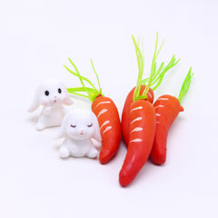 Orange Carrots with Green Leaves Plastic Simulation Vegetable Model Toy