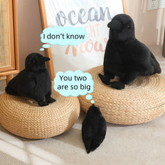 Realistic Crow Stuffed Animal Soft Plush Bird Toy Gift