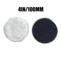 Wool Polishing Discs Set for Car Waxing & Buffing - 5 Sizes